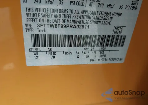 2023 Ford Maverick Xlt z USA, uszkodzony, nr VIN 3FTTW8F99PRA02811